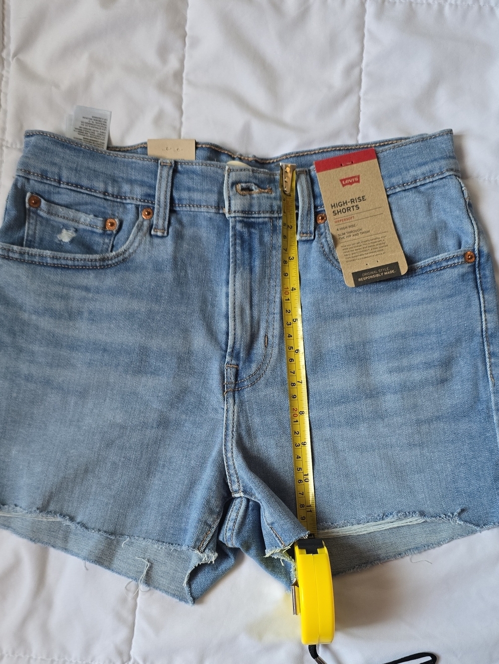 Levi's Women's High-Rise Denim Shorts in Light Wash Blue
